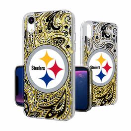 Keyscaper - NFL - Pittsburgh Steelers iPhone Paisley Design Glitter Case - 15 - Multicolor