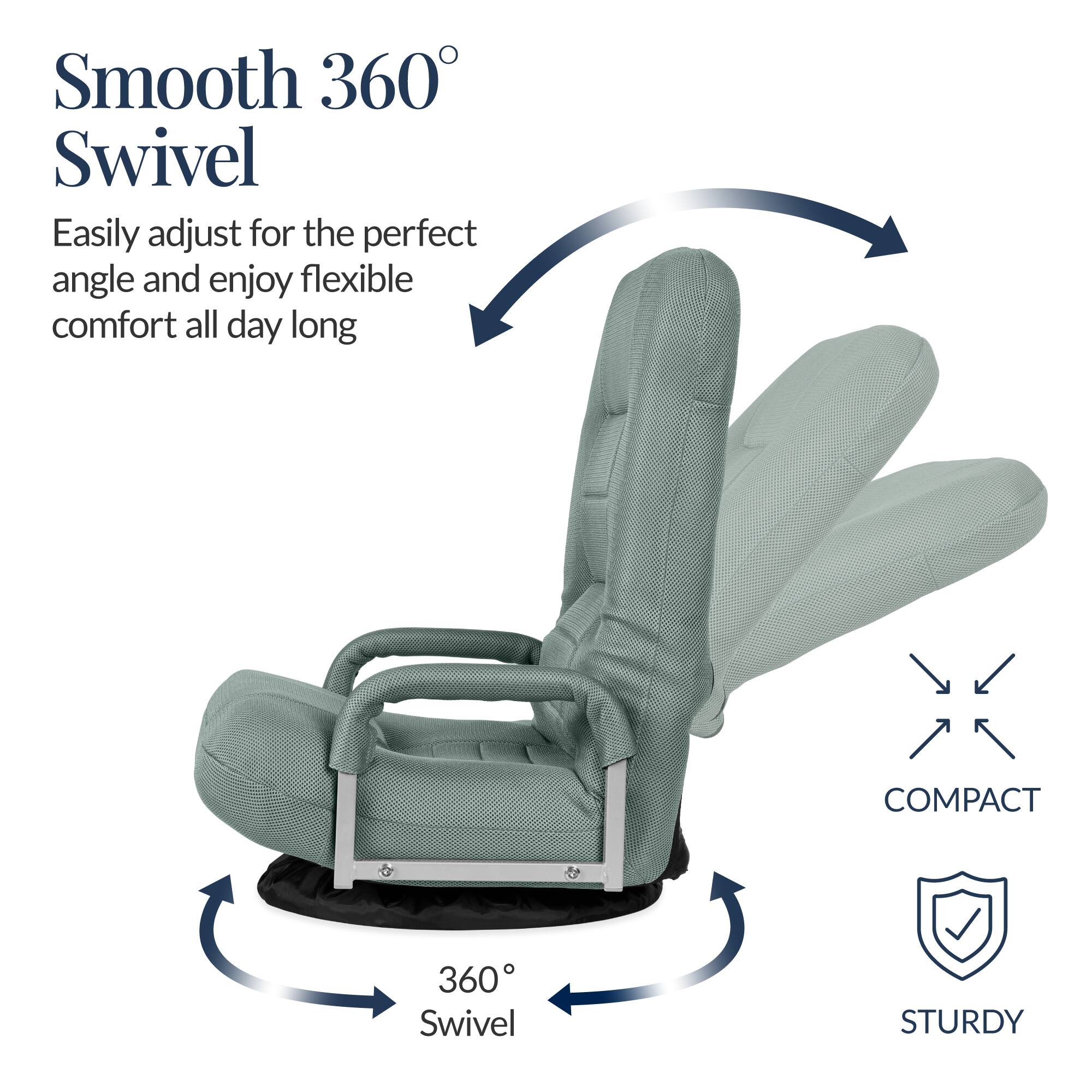 Smooth 360° Swivel  
Easily adjust for the perfect angle and enjoy flexible comfort all day long  

COMPACT  
STURDY  

360° Swivel