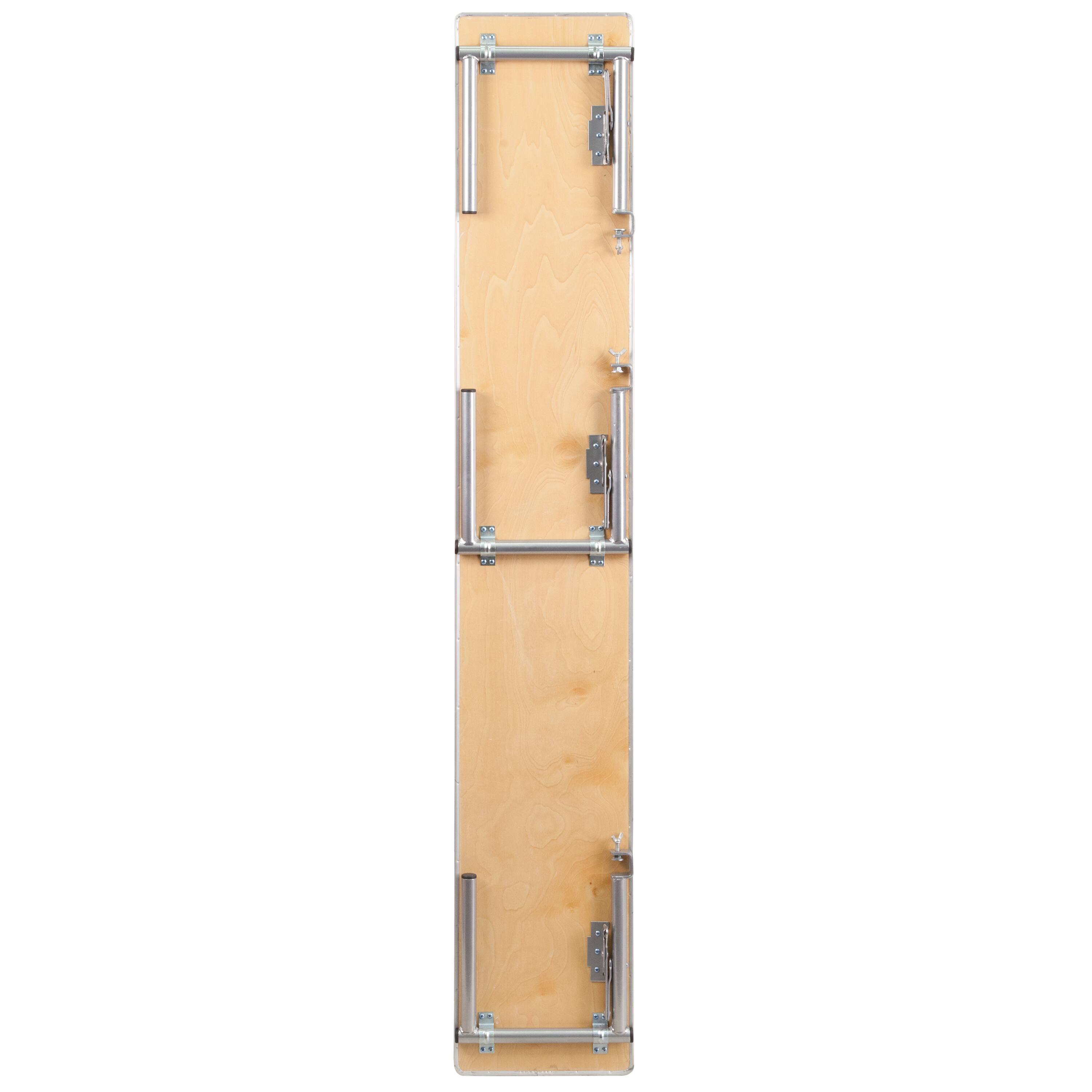 Alt View 6. Emma + Oliver - 72'' x 12'' x 12'' Birchwood Bar Top Riser with Silver Legs - Natural.