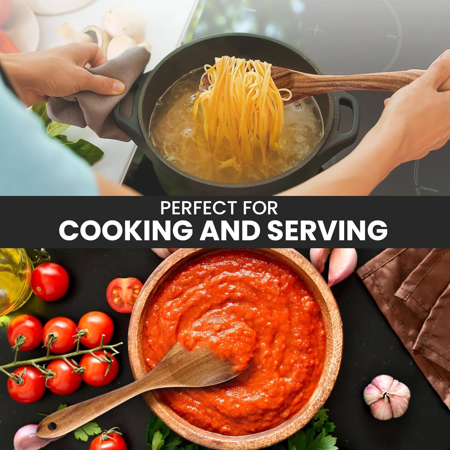 PERFECT FOR COOKING AND SERVING induction