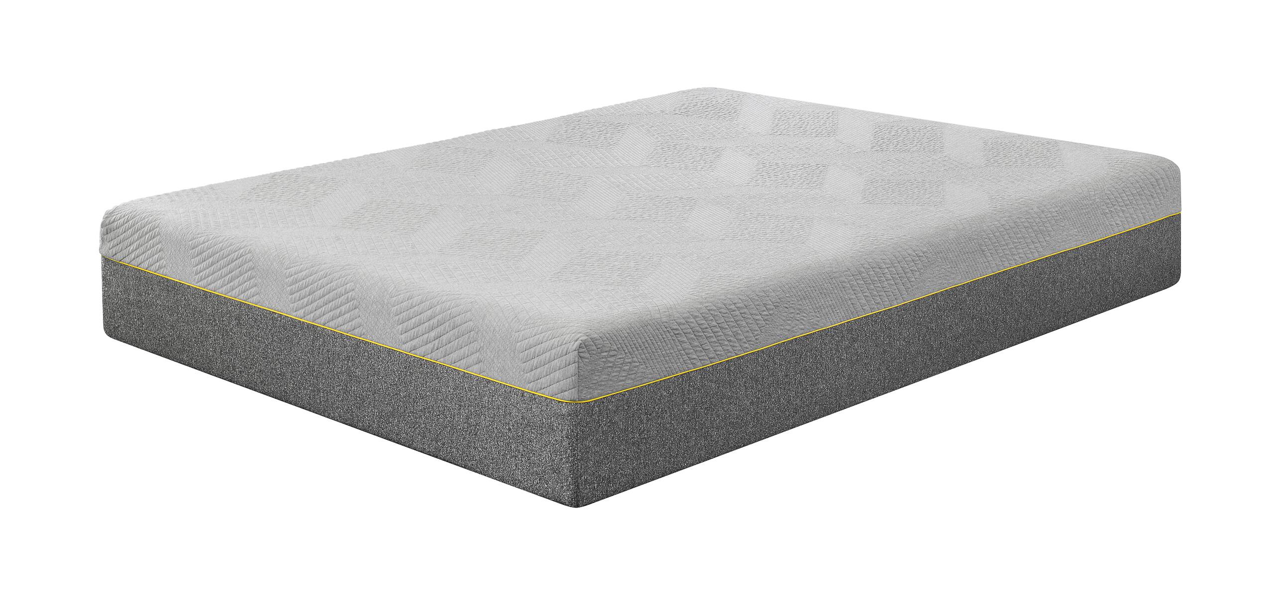 Left. Bestier - 12 Inch Twin Size Gel Memory Foam Mattress, Breathable Design, High-Density Pressure Relief Support - Grey.