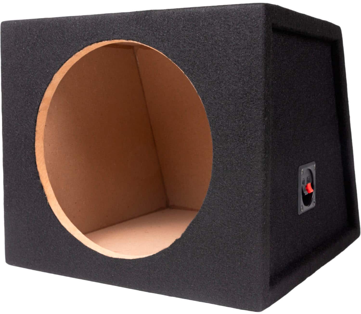 Angle. Maxxlink - 10" Single Sealed Subwoofer Enclosure - Black.