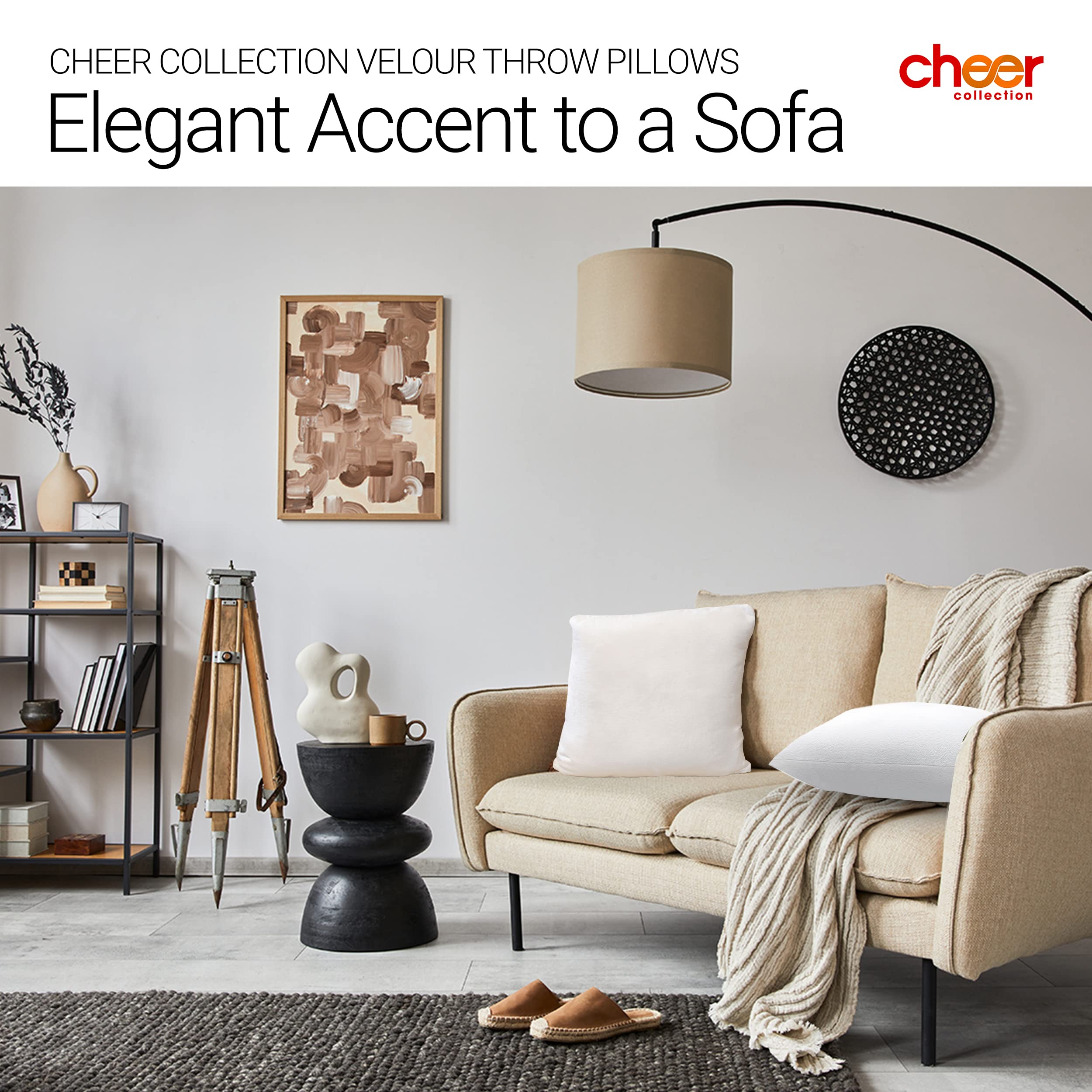 CHEER COLLECTION VELLOUR THROW PILLOWS  
Elegant Accent to a Sofa