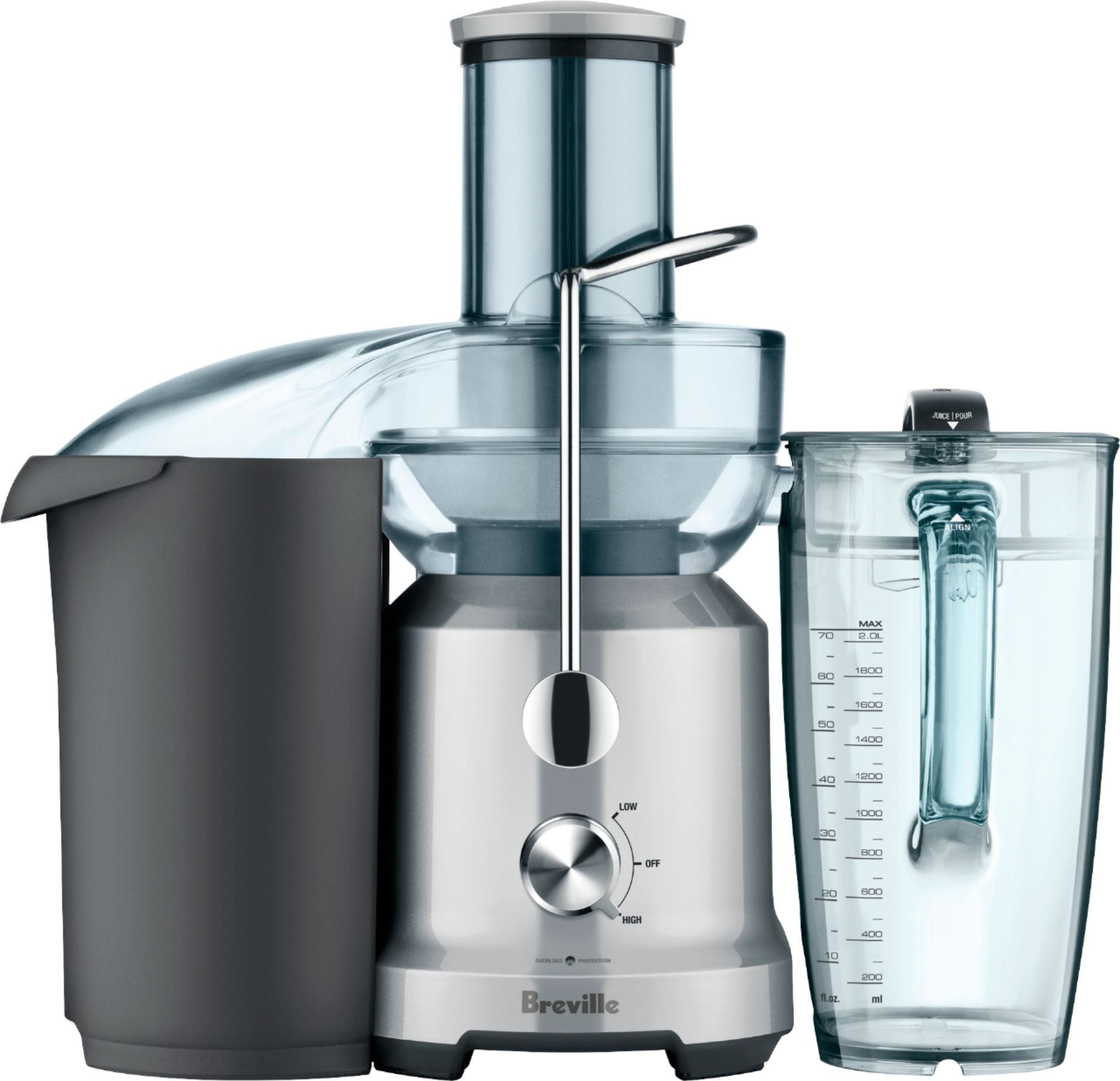 Angle View: Breville - the Juice Fountain Cold XL Juicer - Brushed Stainless Steel