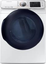 Samsung - 7.5 Cu. Ft. 14-Cycle Gas Dryer with Steam - White - Front_Standard