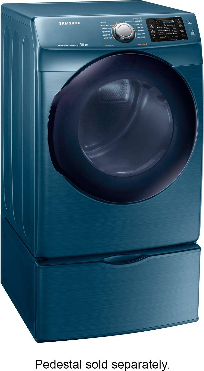 Best Buy Samsung 7.5 Cu. Ft. 12Cycle Gas Dryer with Steam Azure