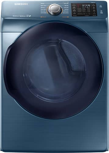 Samsung - 7.5 Cu. Ft. 12-Cycle Gas Dryer with Steam - Azure-Front_Standard 