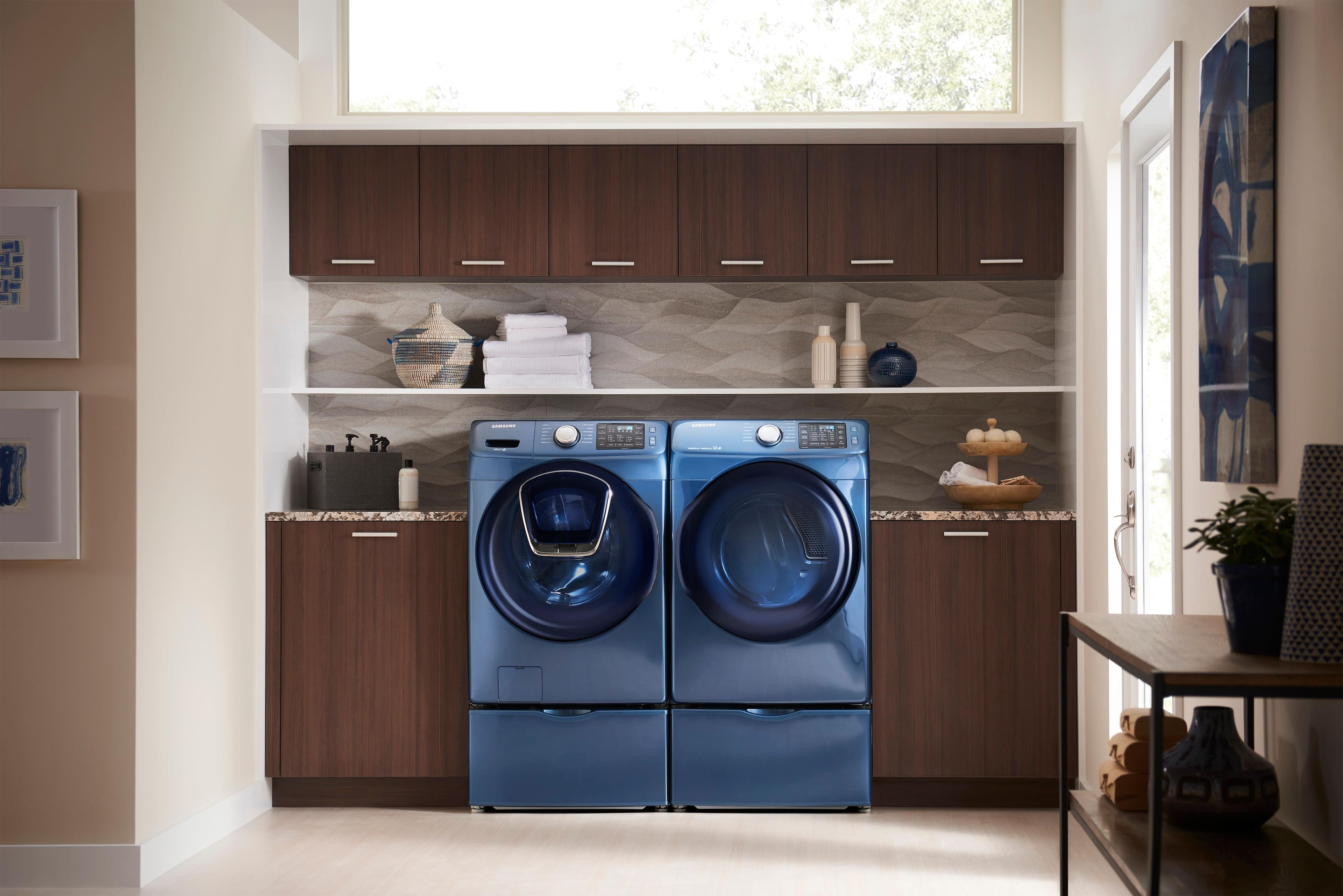 Best Buy Samsung 7.5 Cu. Ft. 12Cycle Gas Dryer with Steam Azure