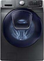 Samsung - 5.0 Cu. Ft. 14-Cycle Addwash High-Efficiency Front-Loading Washer with Steam - Fingerprint Resistant Black Stainless Steel - Front_Standard