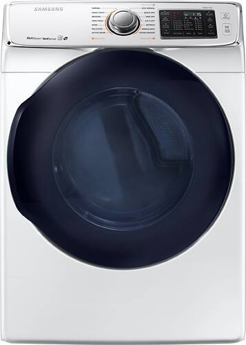 Samsung - 7.5 Cu. Ft. 14-Cycle High-Efficiency Electric Dryer with Steam - White
