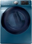 Front Zoom. Samsung - 7.5 Cu. Ft. 12-Cycle High-Efficiency Electric Dryer with Steam - Azure.