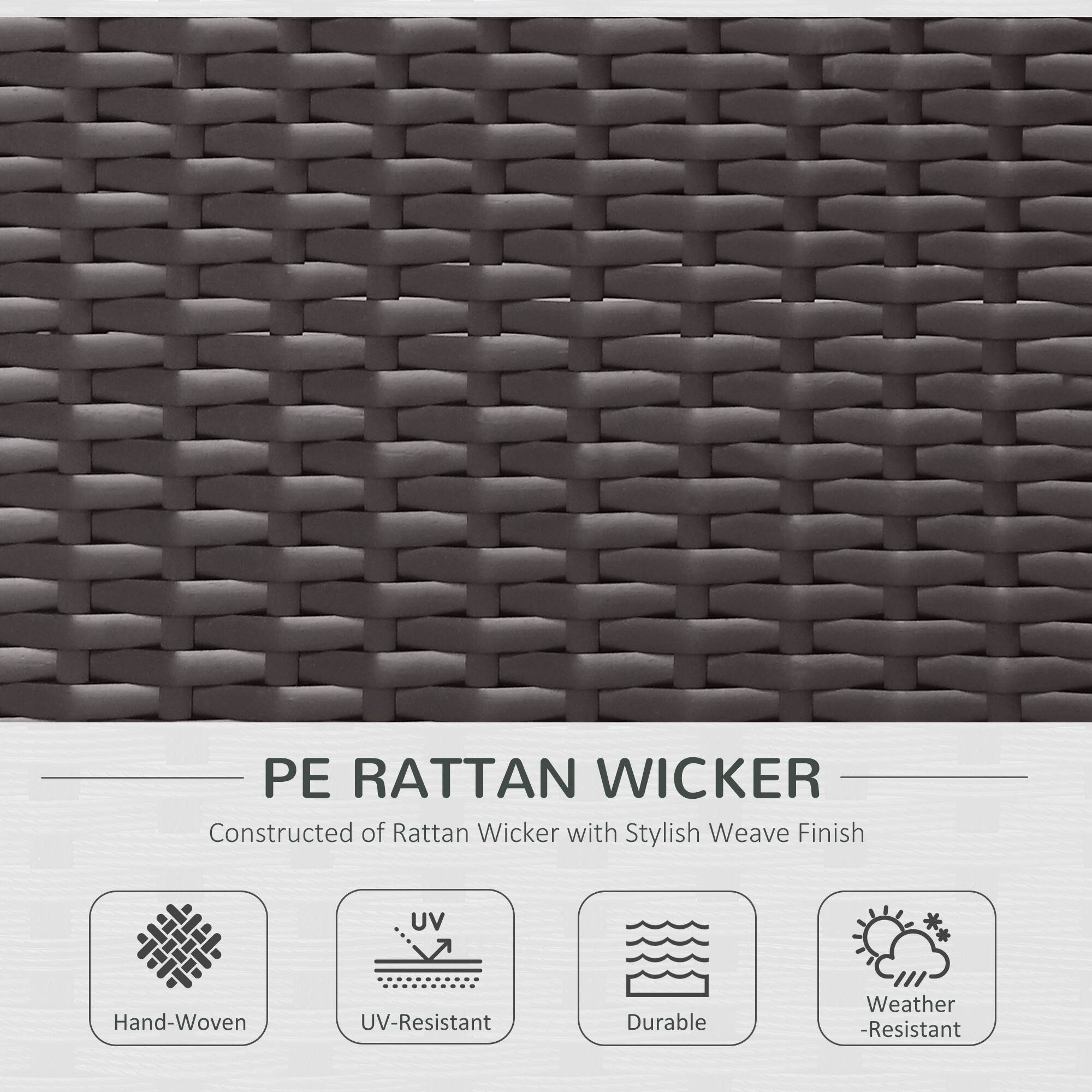 PE RATTAN WICKER
Constructed of Rattan Wicker with Stylish Weave Finish
Hand-Woven
UV-Resistant
Durable
Weather-Resistant