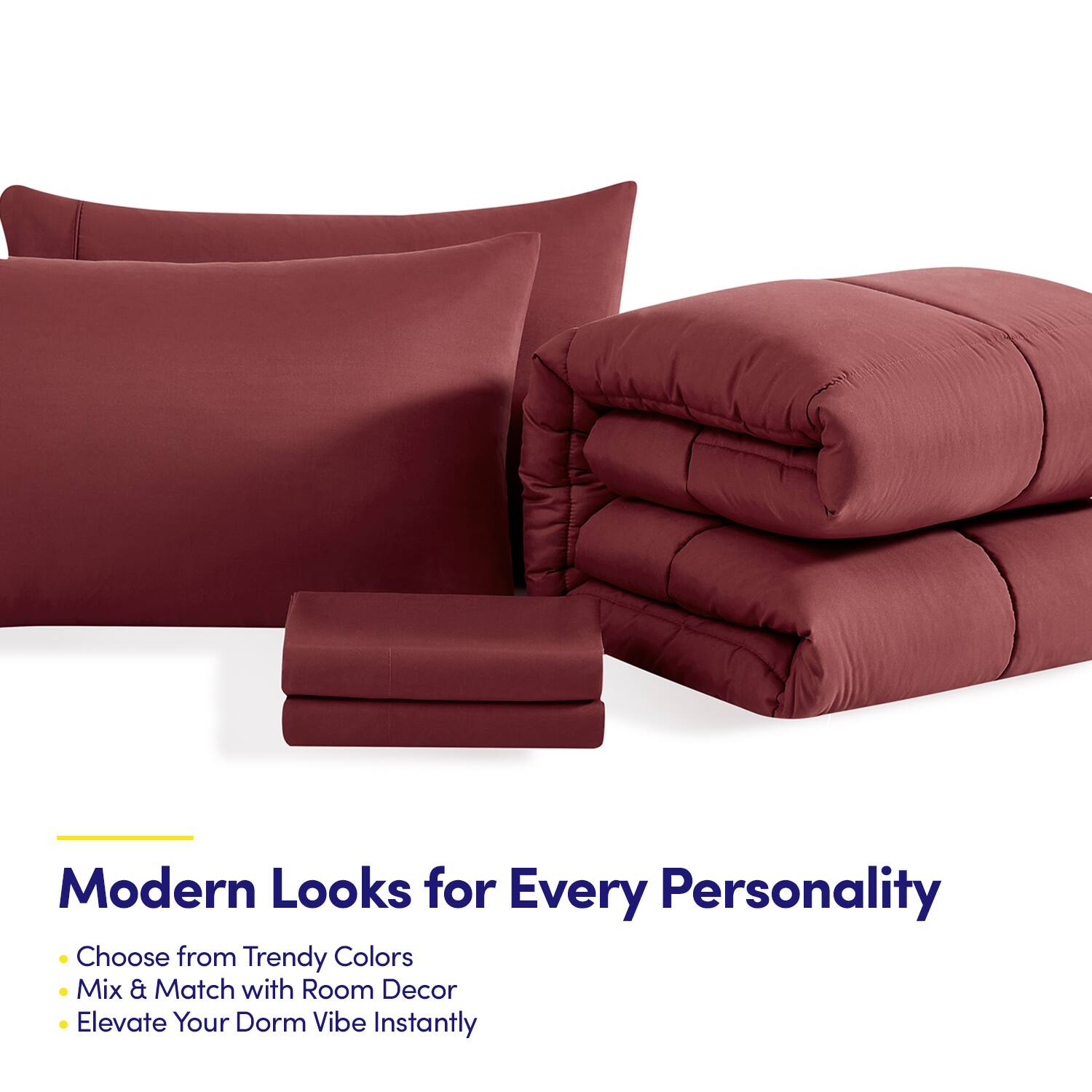 Modern Looks for Every Personality

- Choose from Trendy Colors
- Mix & Match with Room Decor
- Elevate Your Dorm Vibe Instantly