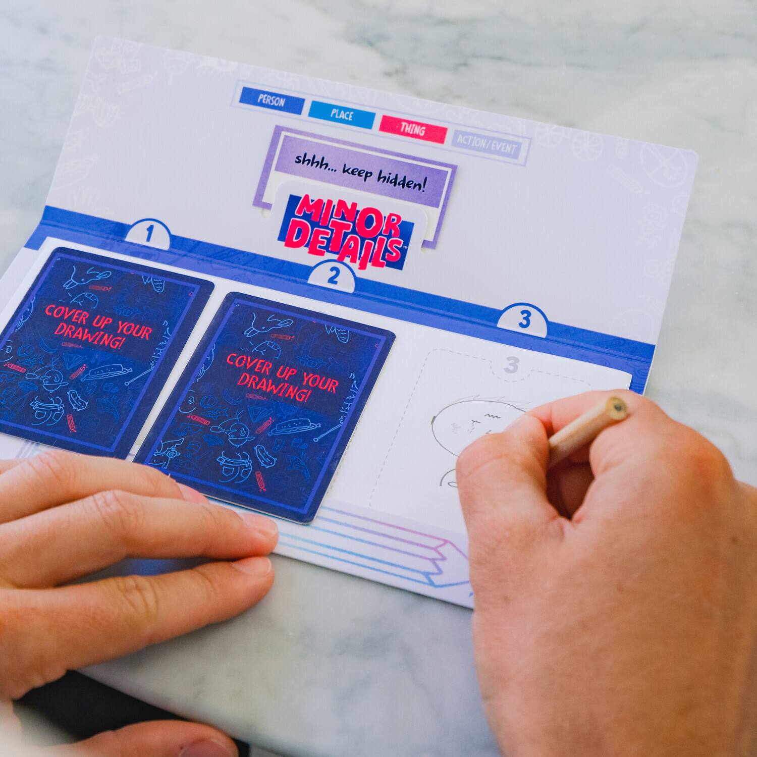 1. COVER UP DRAWING! YOUR PERSON PLACE THING ACTION/EVENT shhh... keep hidden! MINOR DETAILS

2. COVER UP DRAWING! YOUR PERSON PLACE THING ACTION/EVENT

3. COVER UP DRAWING! YOUR PERSON PLACE THING ACTION/EVENT