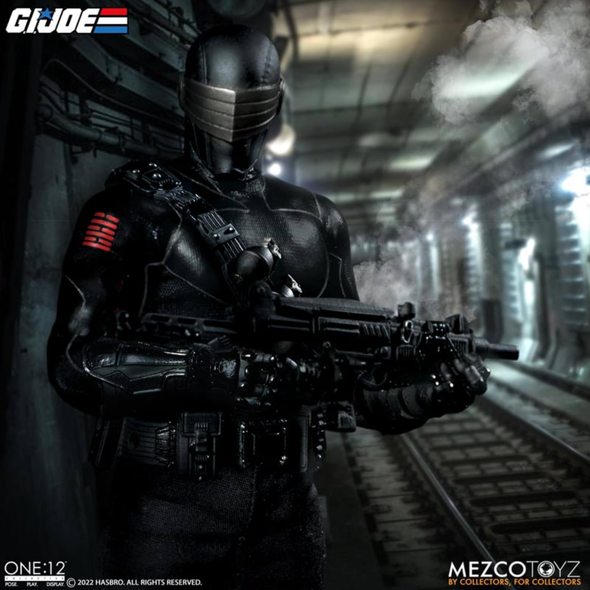 GI JOE ONE:12 POSE PLAT DISPLAY 2022 HASBRO. ALL RIGHTS RESERVED. MEZCOTOYZ BY COLLECTORS, FOR COLLECTORS