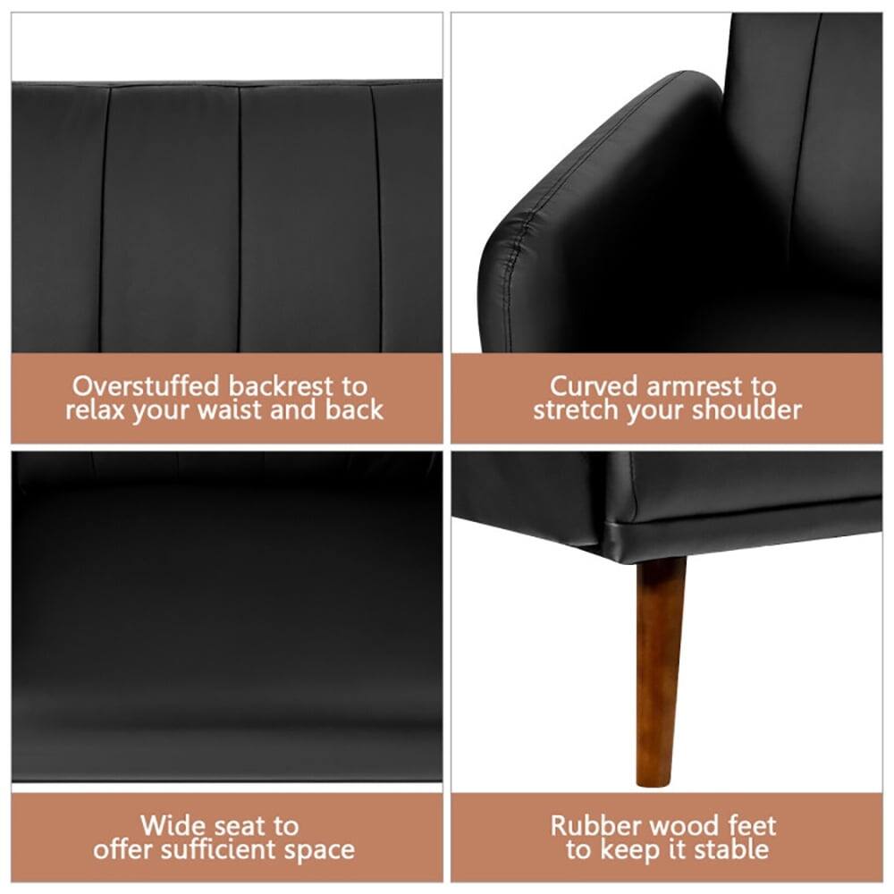- Overstuffed backrest to relax your waist and back
- Curved armrest to stretch your shoulder
- Wide seat to offer sufficient space
- Rubber wood feet to keep it stable