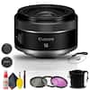 Canon 16mm f/1.4 STM Lens
- Focus Control
- Includes:
- Lens Hood
- Lens Cap
- Cleaning Kit (Lens Cleaner, Microfiber Cloth, Air Blower)
- UV Filter
- ND Filter
- Lens Case