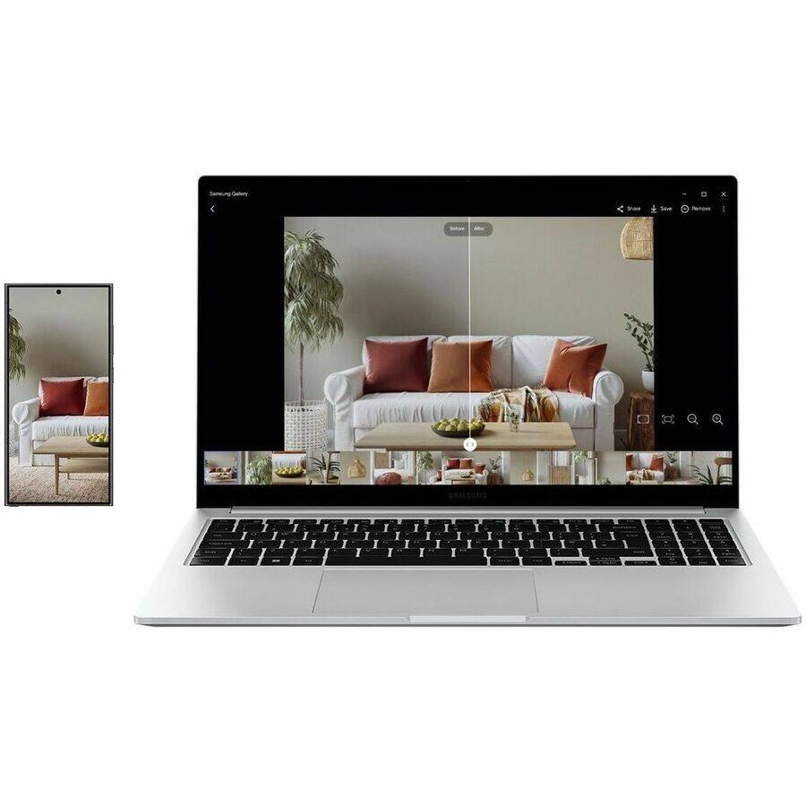 Alt View 7. Samsung - Samsung Galaxy Book4 NP754XGK-LS3US 15.6" Notebook - Full HD - Intel Core i5 120U - 16 GB - 256 GB SSD - Silver - Intel - Silver.