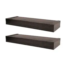 Hillman - High & Mighty 18 Inch Modern Floating Shelf Holds Up To 15 Pounds, Espresso - Brown
