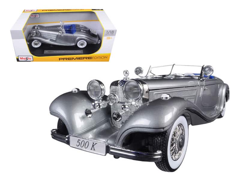 1936 Mercedes 500K Special Roadster Grey 1/18 Diecast Model Car by Maisto price history on PriceWatchPro
