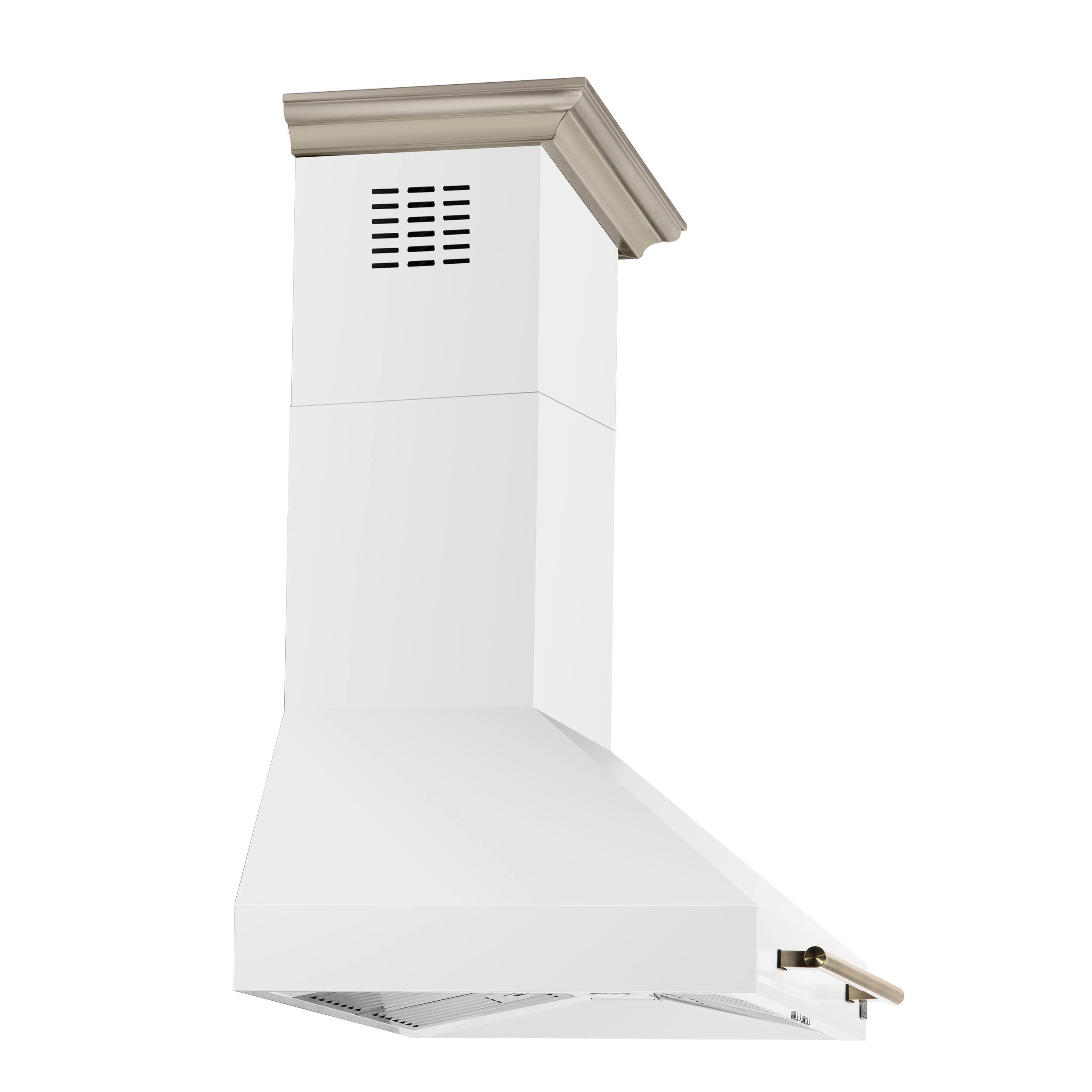 Alt View 1. Forno Appliances - Aria 36 in. Convertible Wall-Mounted Range Hood - White.