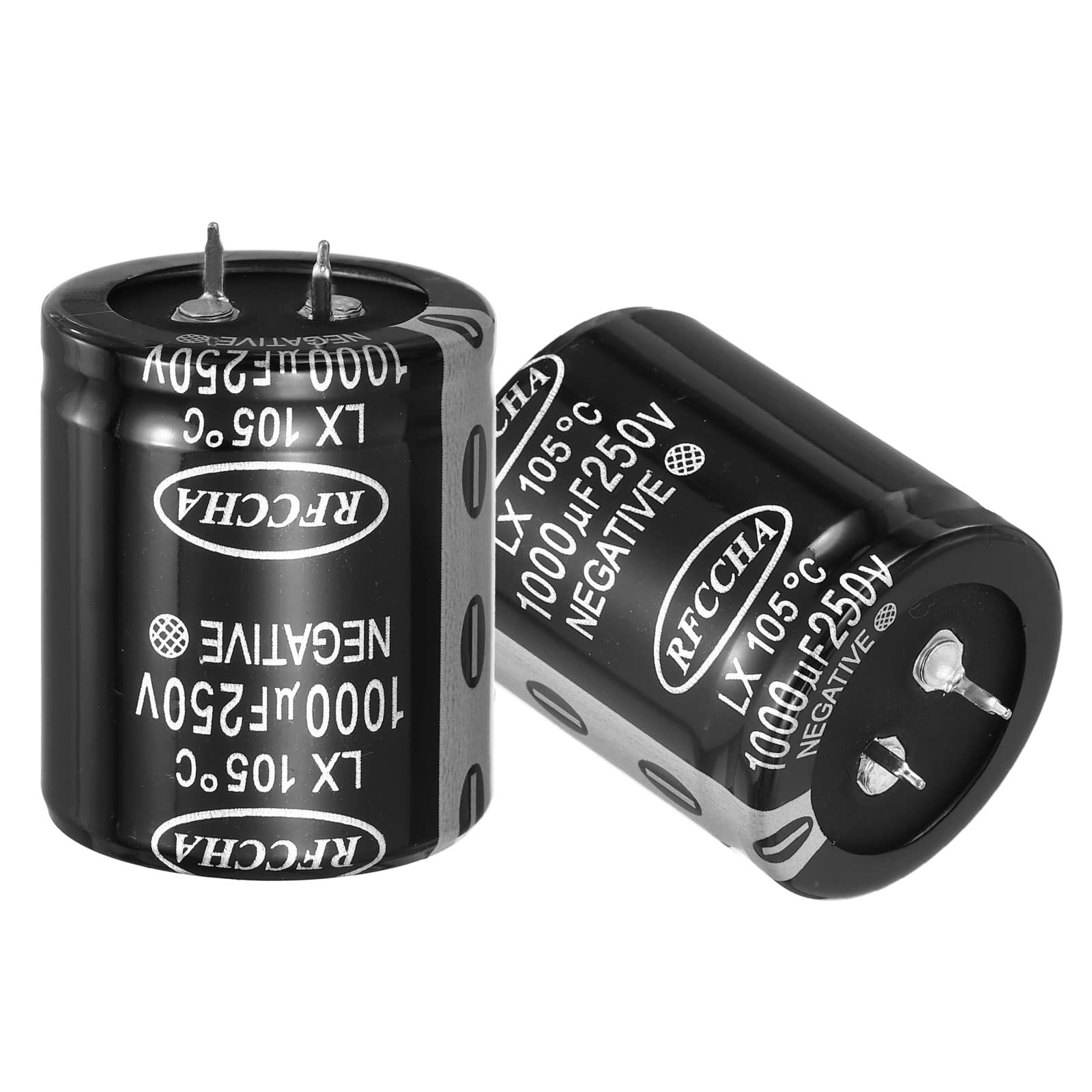 Unique Bargains - 250V 100uF Snap-in Electrolytic Capacitor, 2 Pcs 2 Pin, 41.5x35mm, for Audio/Filter/Appliances - Black price history on PriceWatchPro