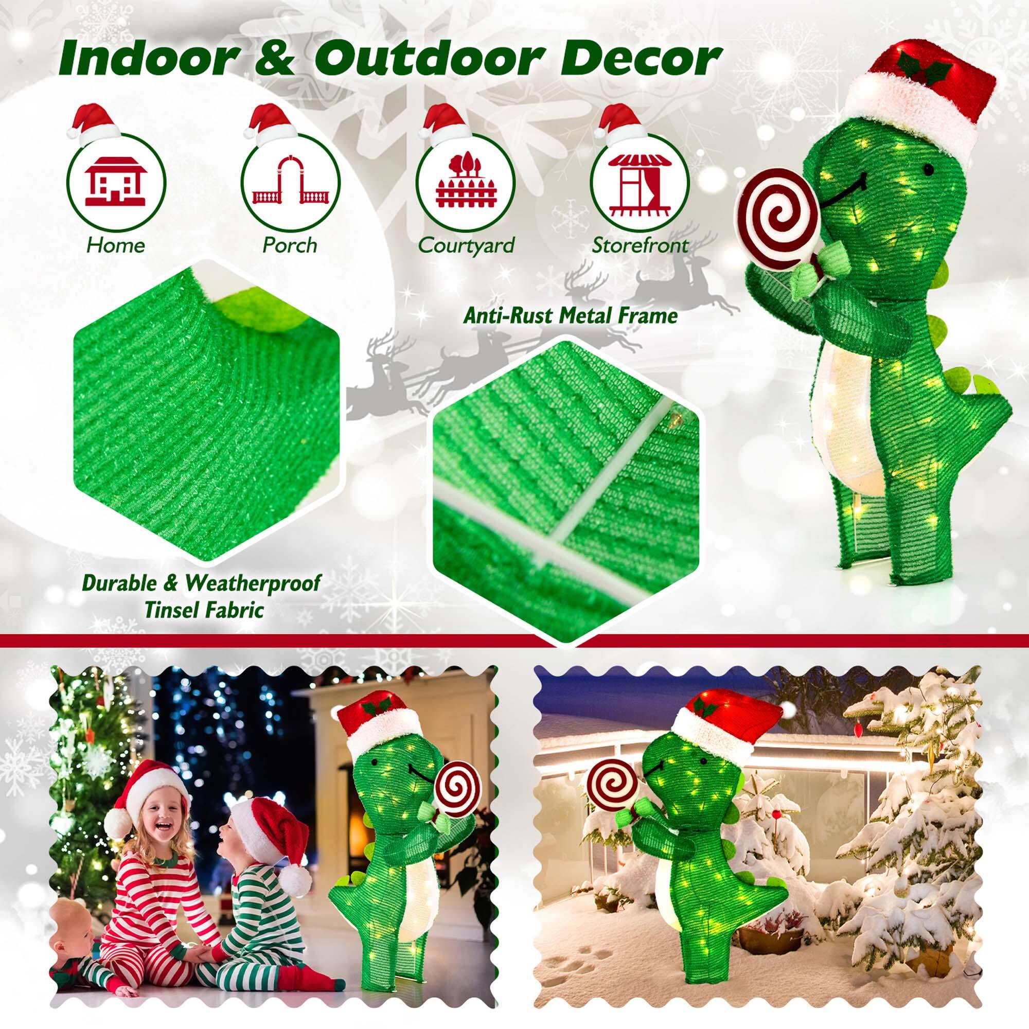 Indoor & Outdoor Decor:

* Home Porch
* Courtyard
* Storefront
* Anti-Rust Metal Frame
* Durable & Weatherproof
* Tinsel Fabric