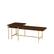 Angle. Walker Edison - Contemporary Metal and Wood Nesting Coffee Table - Dark Walnut.