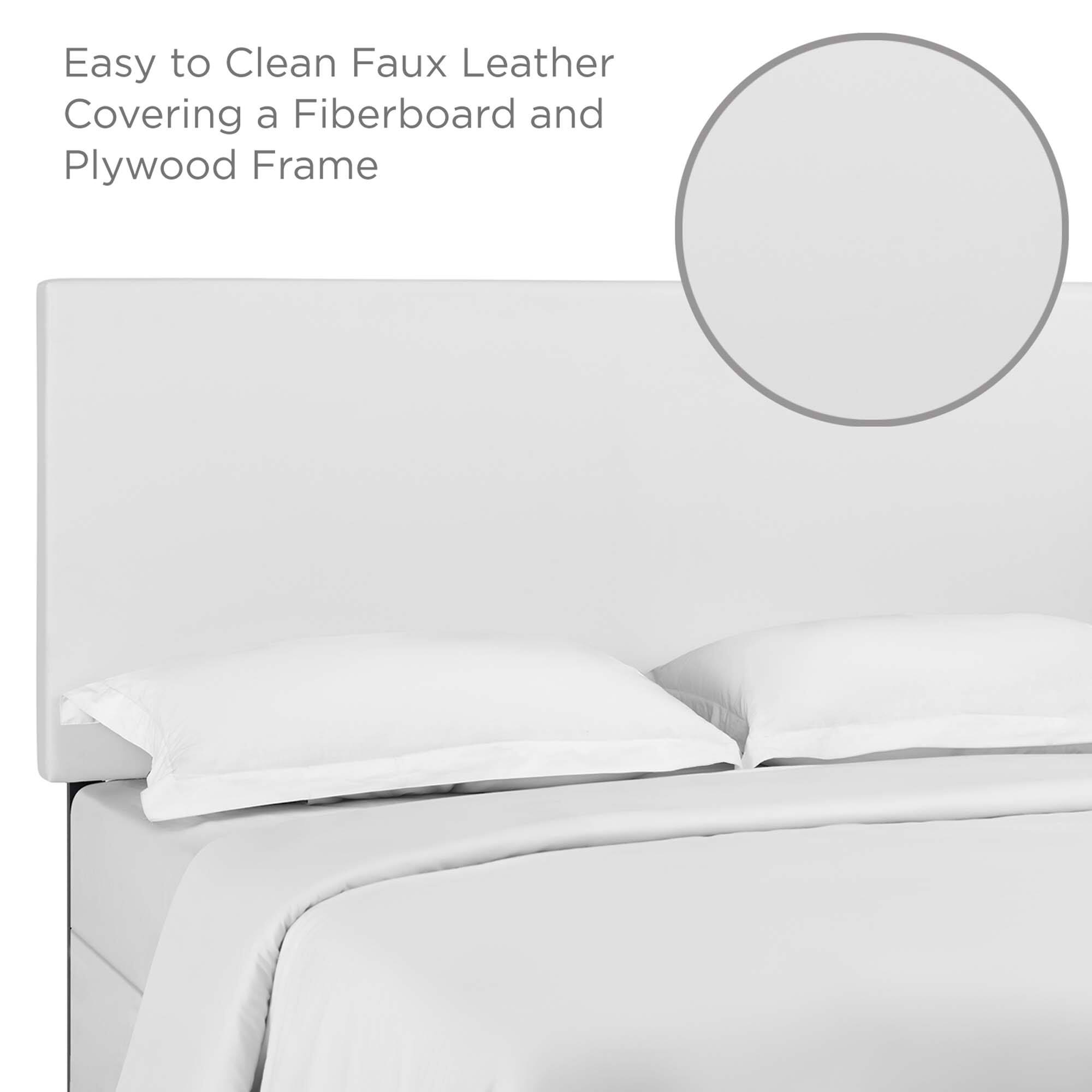Easy to Clean Faux Leather Covering a Fiberboard and Plywood Frame