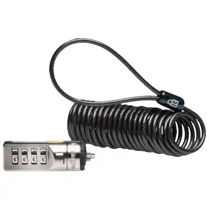 Front. Kensington - Portable Combination Laptop Lock - Gray.