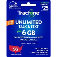 Tracfone - $25 Unlimited Talk & Text plus 6 GB of Data 30-Day - Prepaid Plan (Digital Delivery) [Digital] - Front_Zoom