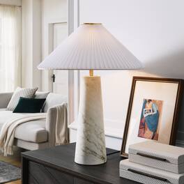 Nera Marble Table Lamp by Modway - White