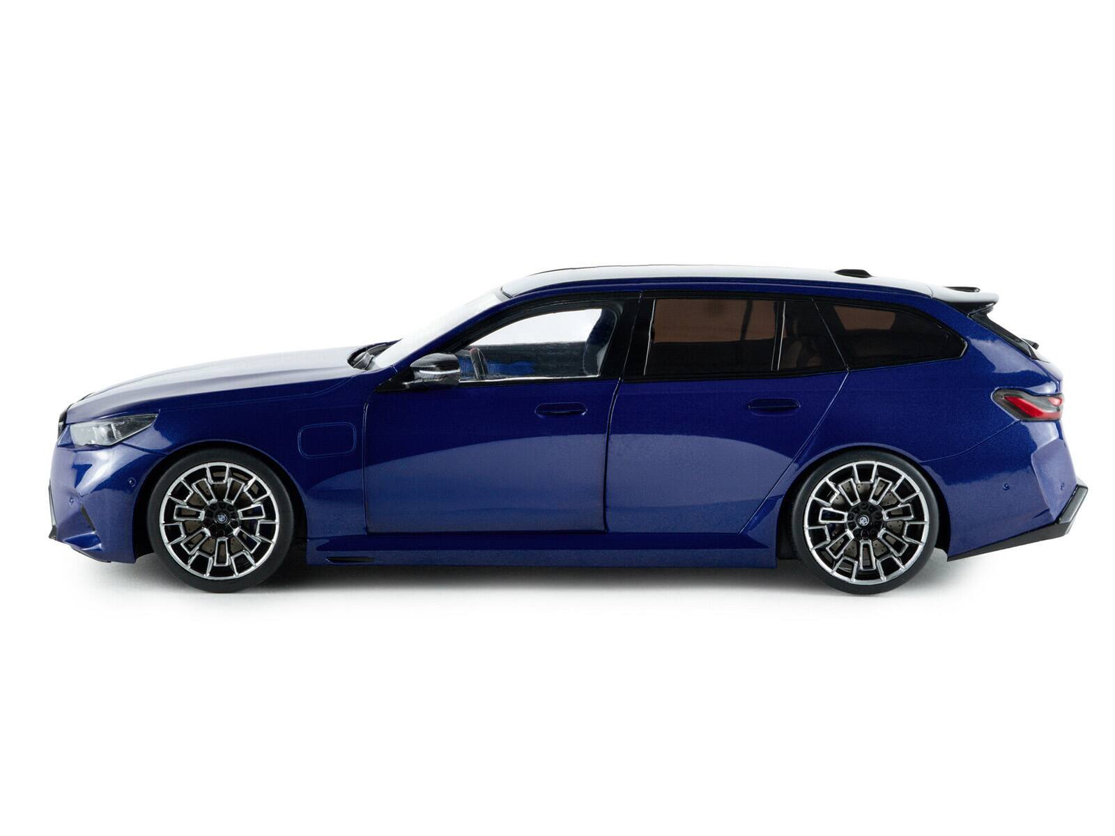 Alt View 2. Solido - 2025 BMW M5 Touring Marina Bay Blue Metallic with Black Top 1/18 Diecast Model Car by Solido.