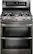 Front. LG - 6.9 Cu. Ft. Self-Cleaning Freestanding Double Oven Gas Range with ProBake Convection - Black Stainless Steel.