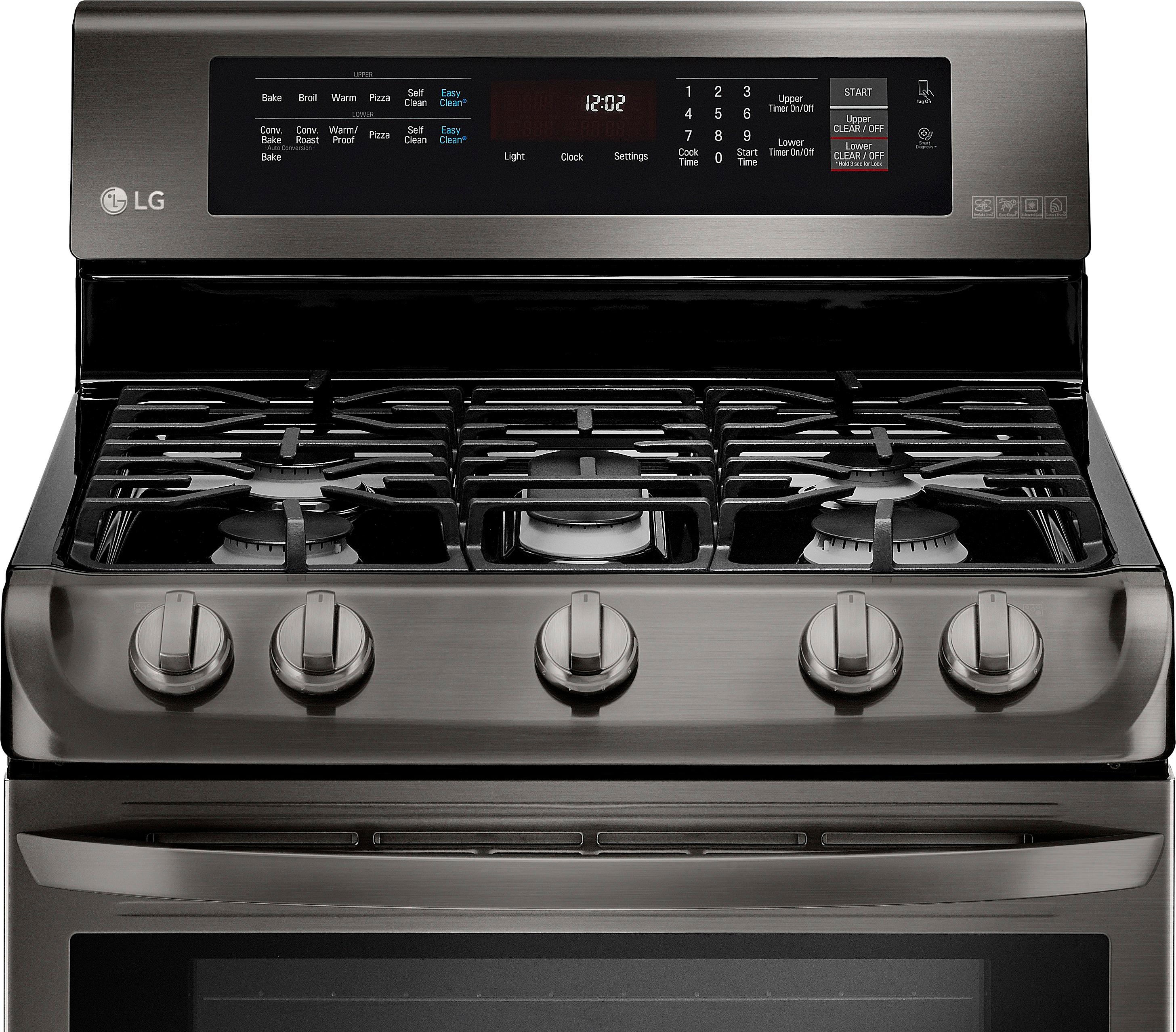 strand condoom gerucht Best Buy: LG 6.9 Cu. Ft. Self-Cleaning Freestanding Double Oven Gas Range  with ProBake Convection Black stainless steel LDG4315BD