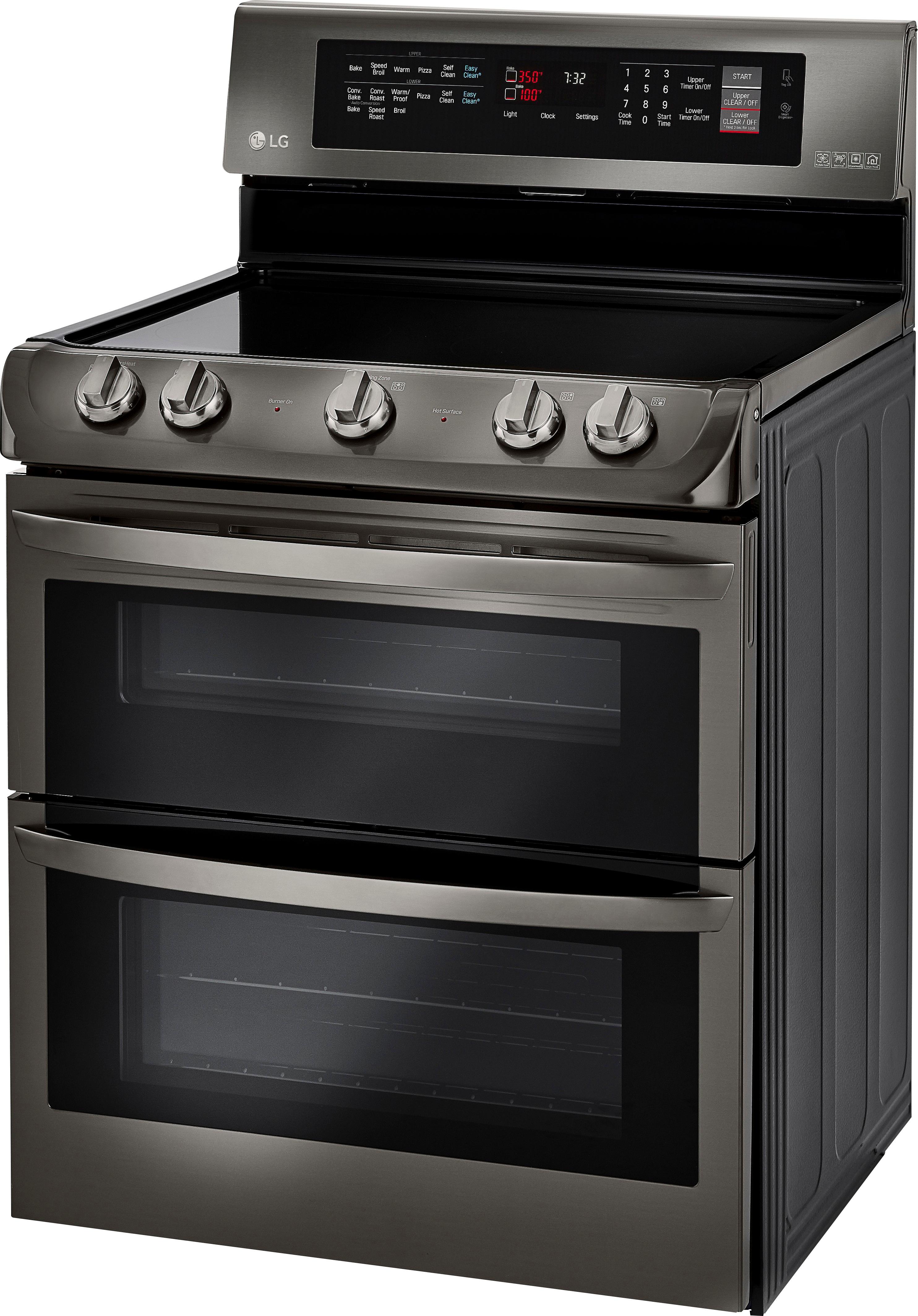 LG 7.3 Cu. Ft. Self-Cleaning Freestanding Double Oven Electric Range Electric Range Black Stainless Steel