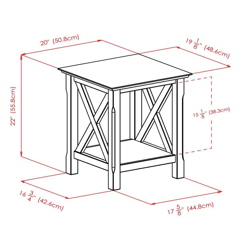 FurniFact - End Table - Cappuccino