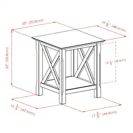 FurniFact - End Table - Cappuccino