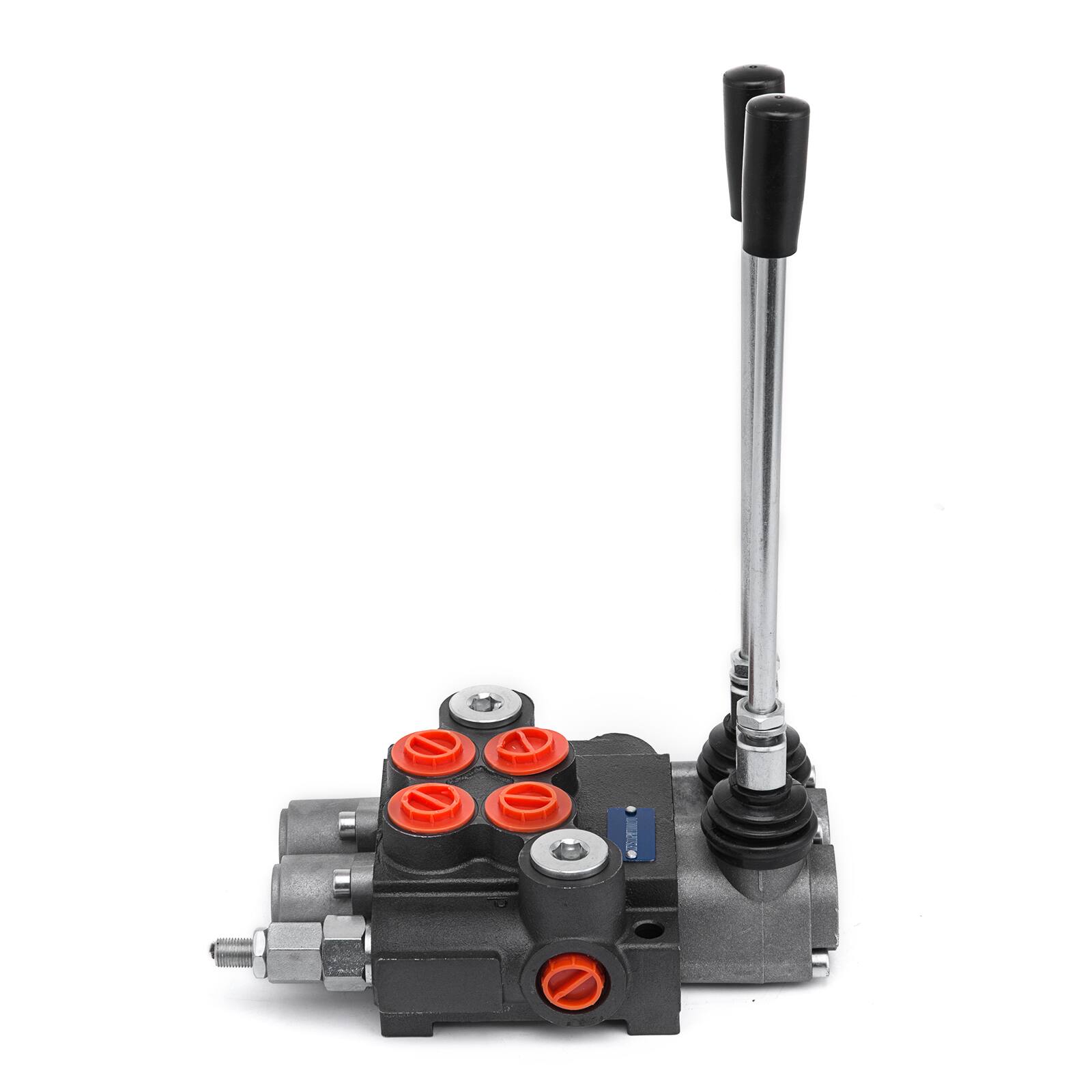 Alt View 5. VEVOR - Hydraulic Valve 2 Spool Hydraulic Directional Control Valve 11gpm Hydraulic Control Valve Double Acting for Tractors - Black.