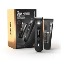 Manscaped - The Lawn Mower 3.0 Plus Essentials Kit, SkinSafe Rechargeable Wet/Dry Groin and Body Hair Trimmer, Grooming Gift Set - Black - Front_Zoom