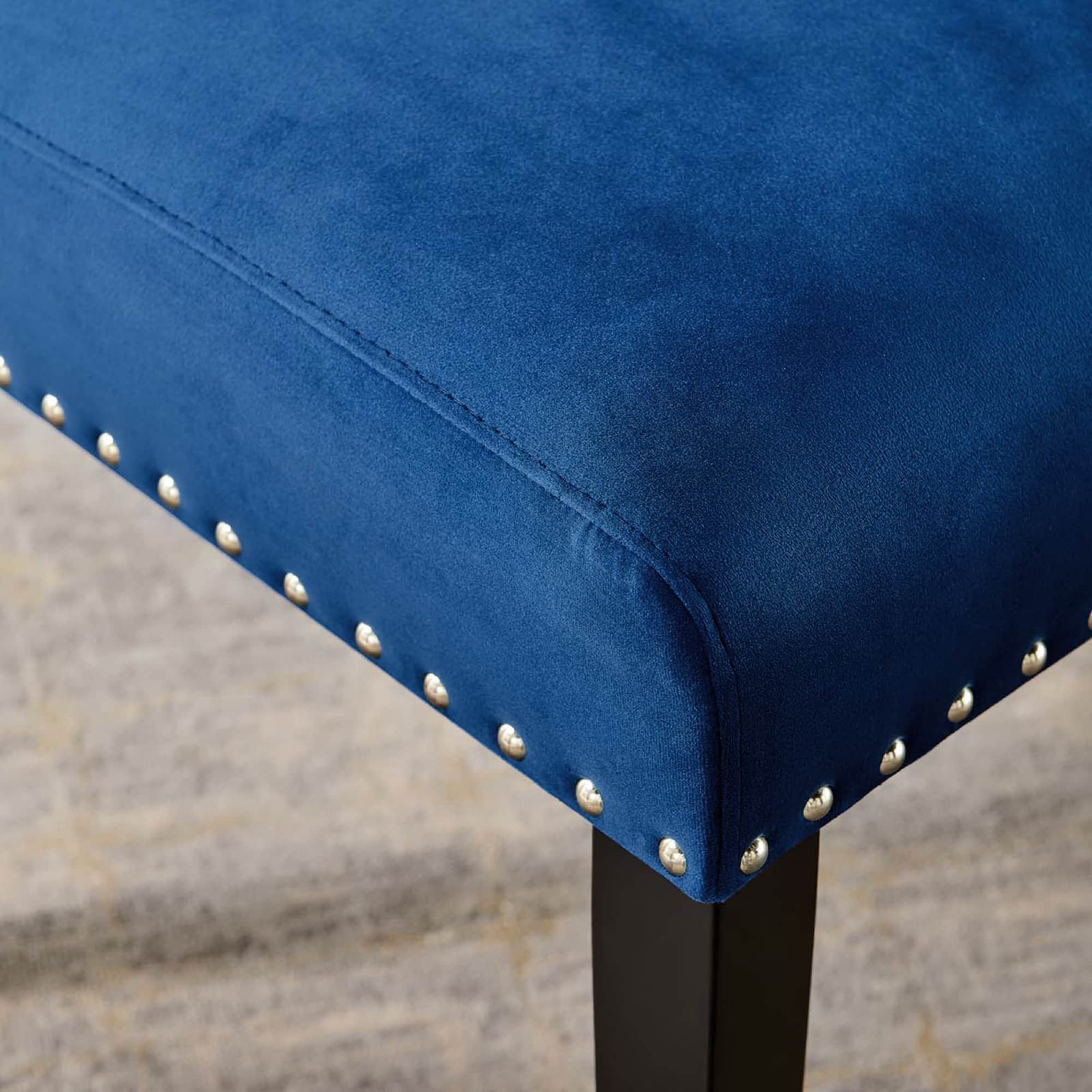 Back. Modway - Parcel Performance Velvet Dining Side Chairs Set of 2 by Modway - Navy.