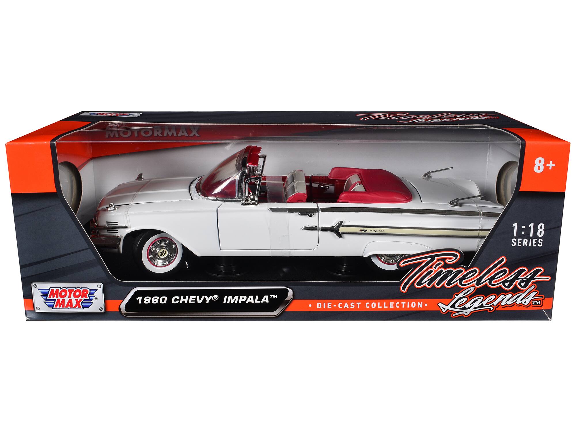 VI MOTORMAX Cie rCi 8+ MOTOR MAX TM 1960 CHEVY IMPALA - 1:18 SERIES Timeless DIE-CAST DIE COLLECTION Legends TM