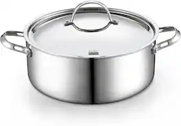 Cooks Standard - Multi-Ply Clad 7 Quart Stock Pot with lid, Dutch Oven - Stainless Steel