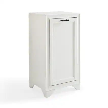 Front. Crosley Furniture - Tara Laundry Hamper - White.