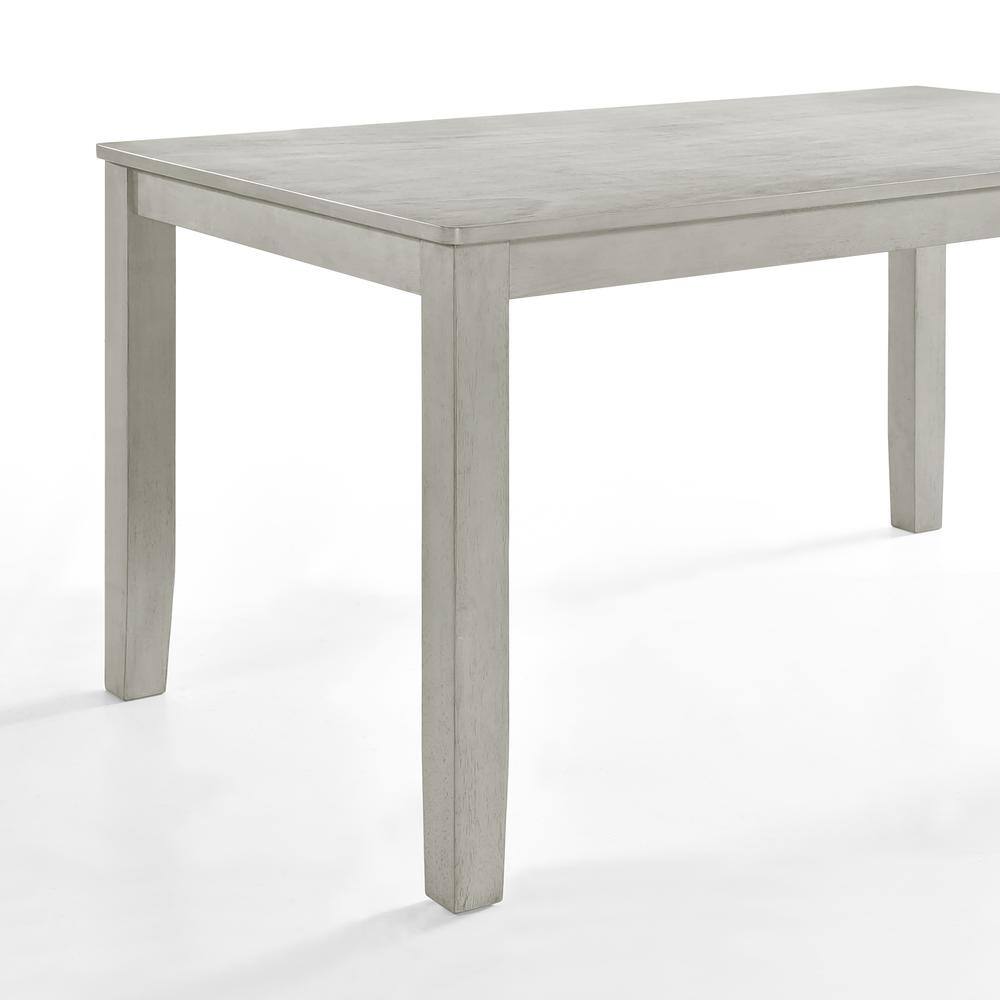Alt View 1. New Classic Furniture - Furniture Pascal 59" Wood Rectangle Dining Table in Driftwood - Brown.