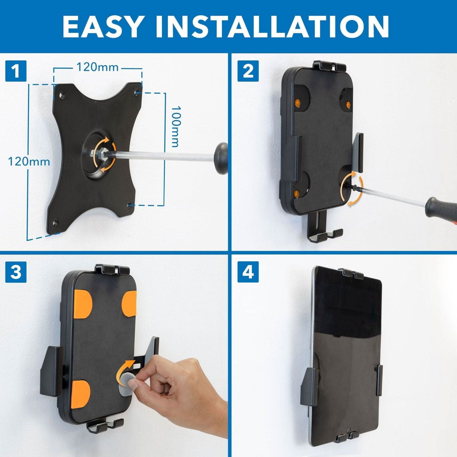 EASY INSTALLATION

1. 120mm
2. 120mm
3. 100mm
4.