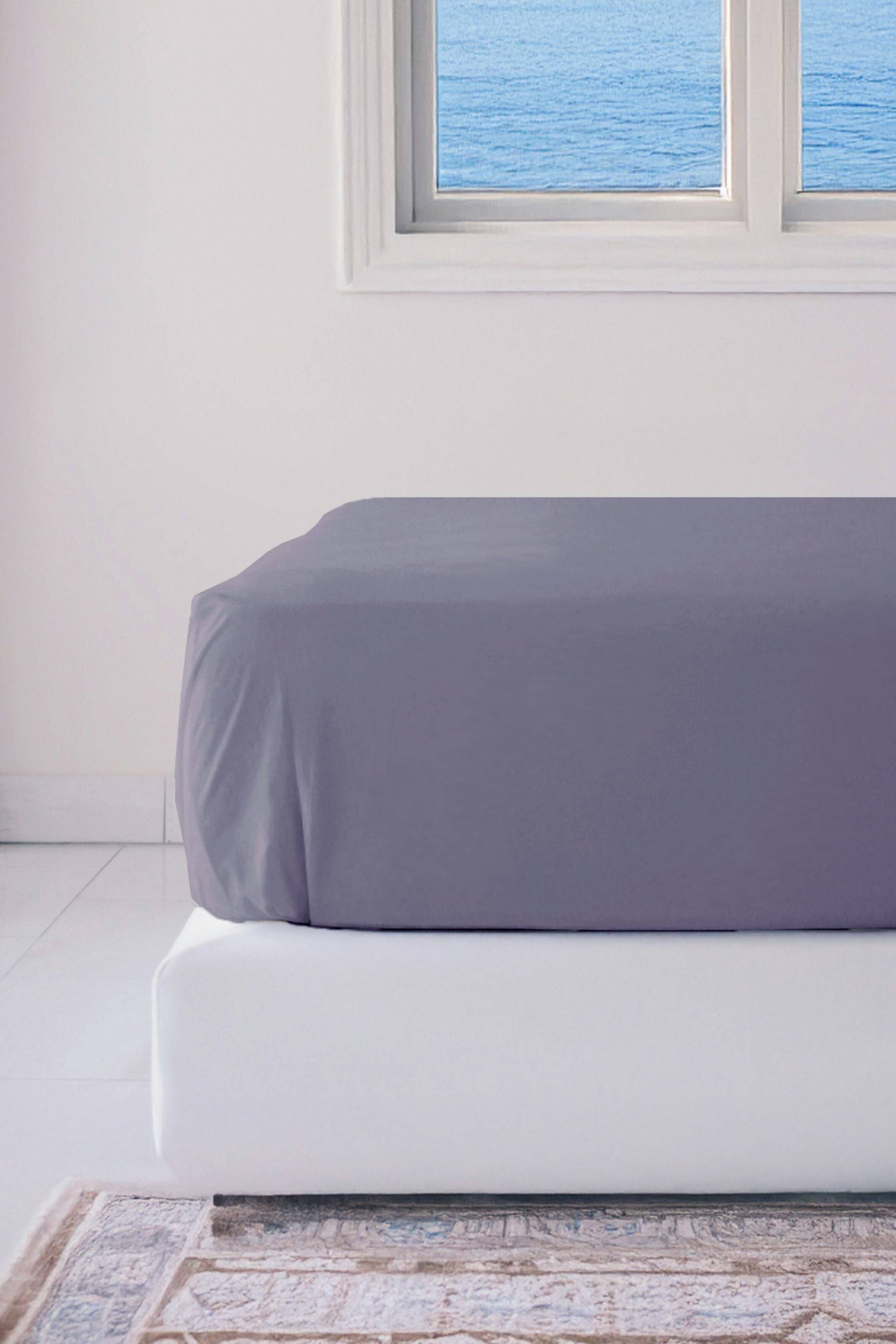 Alt View 1. BedVoyage - Luxury 100% viscose from Bamboo Fitted Sheet, Queen - Platinum - Platinum.