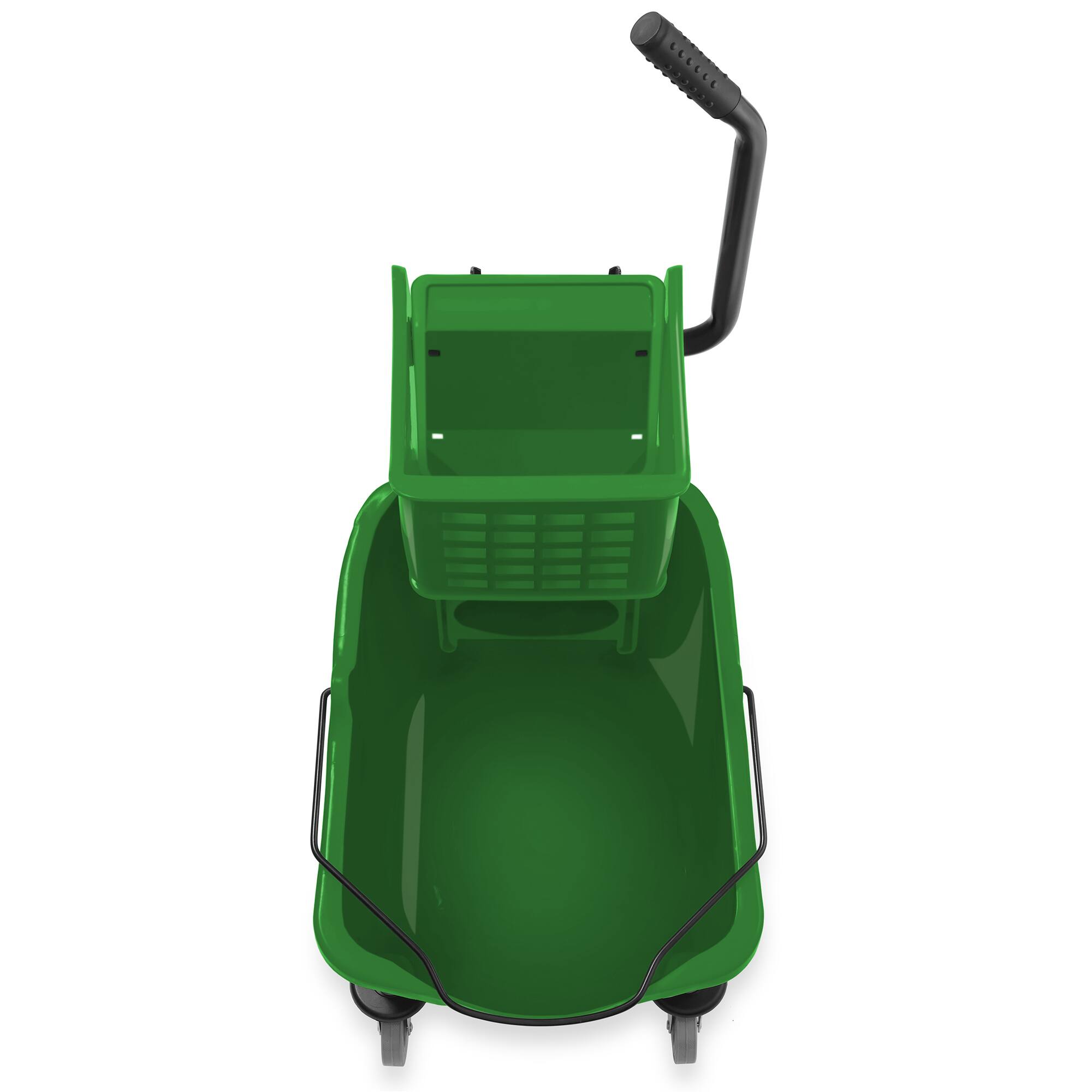 Alt View 2. Dryser - Commercial Mop Bucket with Side Press Wringer - 33 Quart - Green.