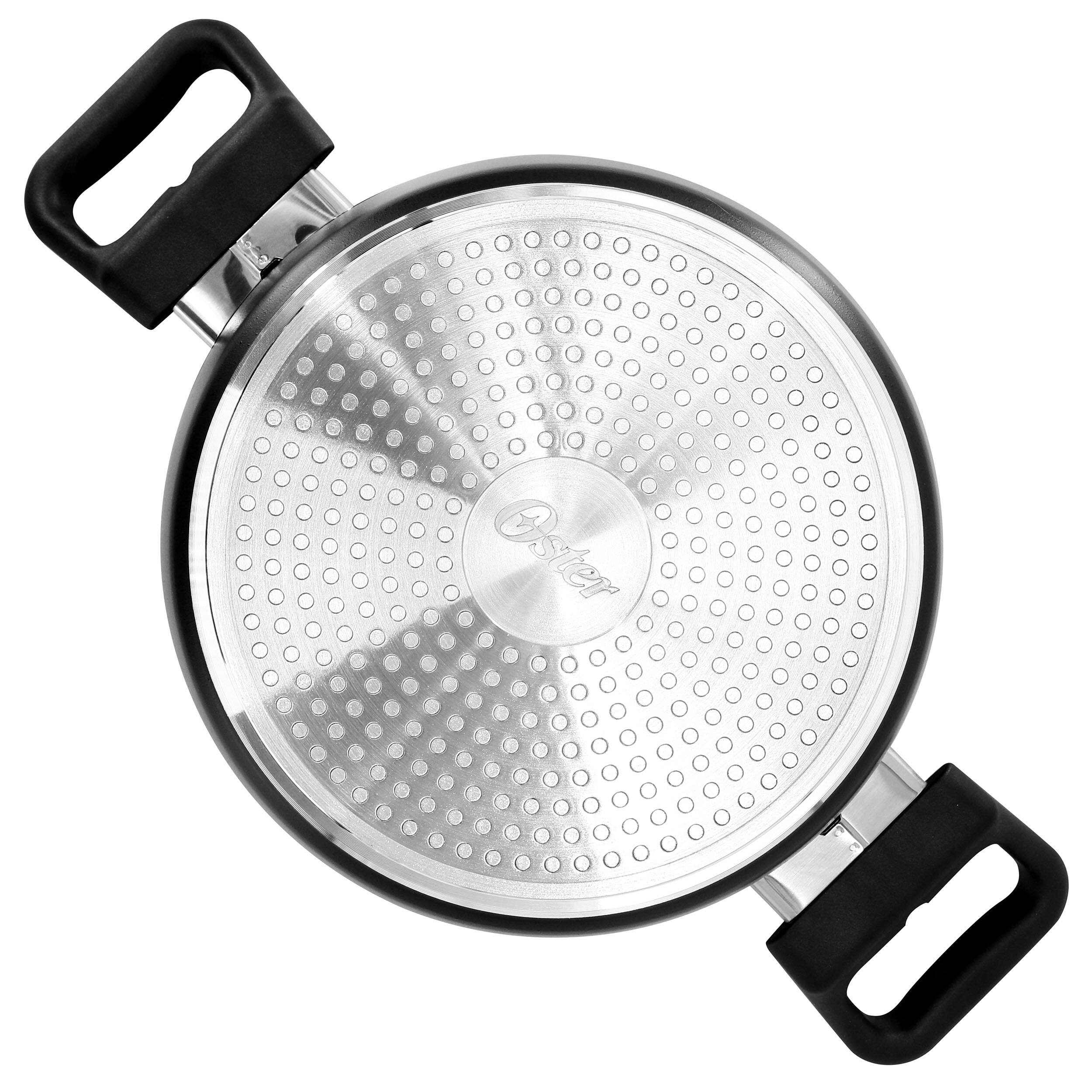 Alt View 5. Oster - Oster Connelly 7 Piece Textured Nonstick Aluminum Cookware Set in Black - Black.