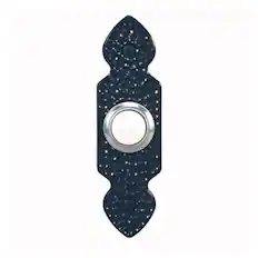 Front. HEATH ZENITH - Heath Zenith Hammered Black Plastic Wired Pushbutton Doorbell.